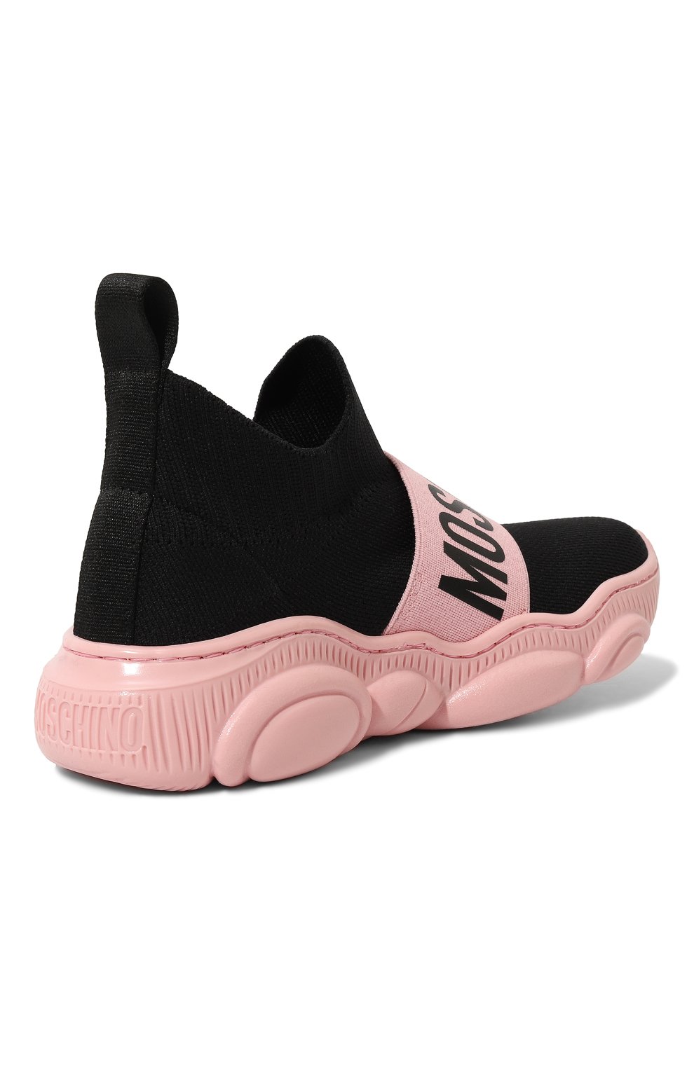 Текстильные кроссовки MOSCHINO черного цвета по цене 25850 руб., арт. 76032/28-35, фото 3 Текстильные кроссовки MOSCHINO, арт. 76032/28-35, фото 3