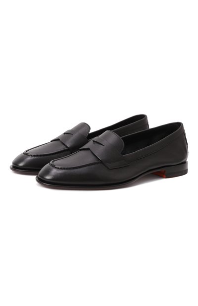 Женские кожаные пенни-лоферы SANTONI, арт. WUSG59962HAFSLGA