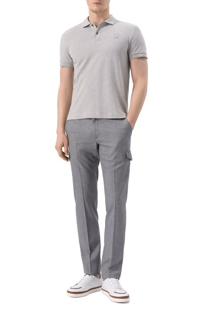 Хлопковое поло CORNELIANI серого цвета по цене 31500 руб., арт. 25G570-2525045, фото 2 Хлопковое поло CORNELIANI, арт. 25G570-2525045, фото 2