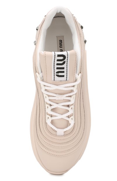 Кожаные кроссовки MIU MIU, арт. 5E841C/3L4A, фото 5