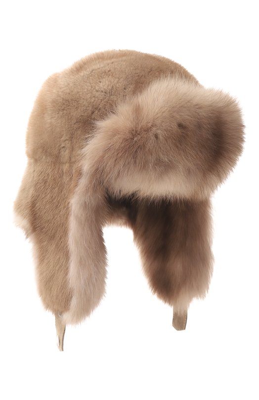 Меховая шапка-ушанка Майкл из соболя и норки FurLand 0201419710020100013 Бежевый 0201419710020100013