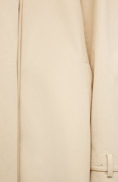 Женский хлопковый плащ JIL SANDER желтого цвета, арт. JSWR126024-WR242700 | Фото 5 (Рукава: Длинные; Материал сплава: Проставлено; Материал внешний: Хлопок; Стили: Классический; Длина (верхняя одежда): Длинные; Драгоценные камни: Проставлено; Материал подклада: Вискоза)