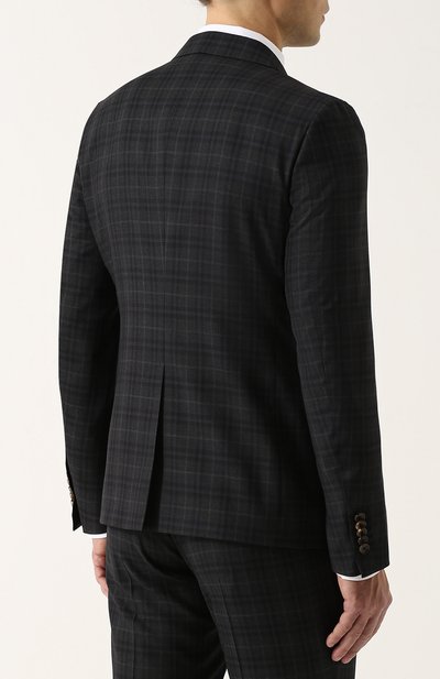 Шерстяной костюм в к летку с пиджаком на двух пуговицах GUCCI, арт. 473218/Z6874, фото 3