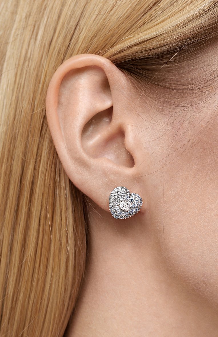 Женские серьги hyperbola SWAROVSKI голубого цвета, арт. 5683576 | Фото 2 (Нос: Не проставлено; Материал: Кристаллы)