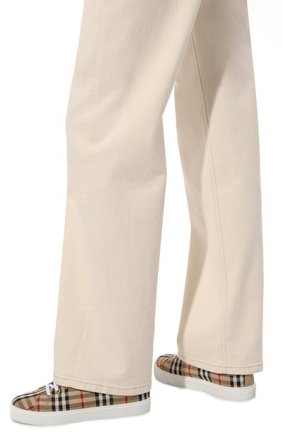 Текстильные кеды BURBERRY, арт. 8049777, фото 3