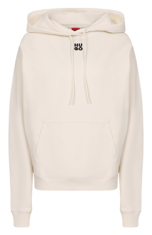 Хлопковое худи HUGO 50522423 Кремовый 50522423