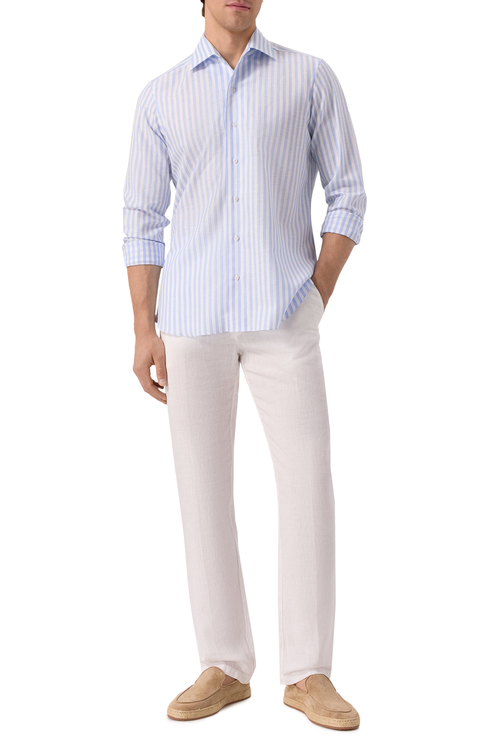 Рубашка из хлопка и льна MVST, арт. M0RBIDA/R0BERT0/R0UND/300-C0TT0N/LINEN, фото 2