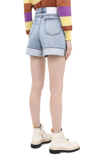 Джинсовые шорты MSGM голубого цвета по цене 24900 руб., арт. 2943MDB40L 207639, фото 4 Джинсовые шорты MSGM, арт. 2943MDB40L 207639, фото 4