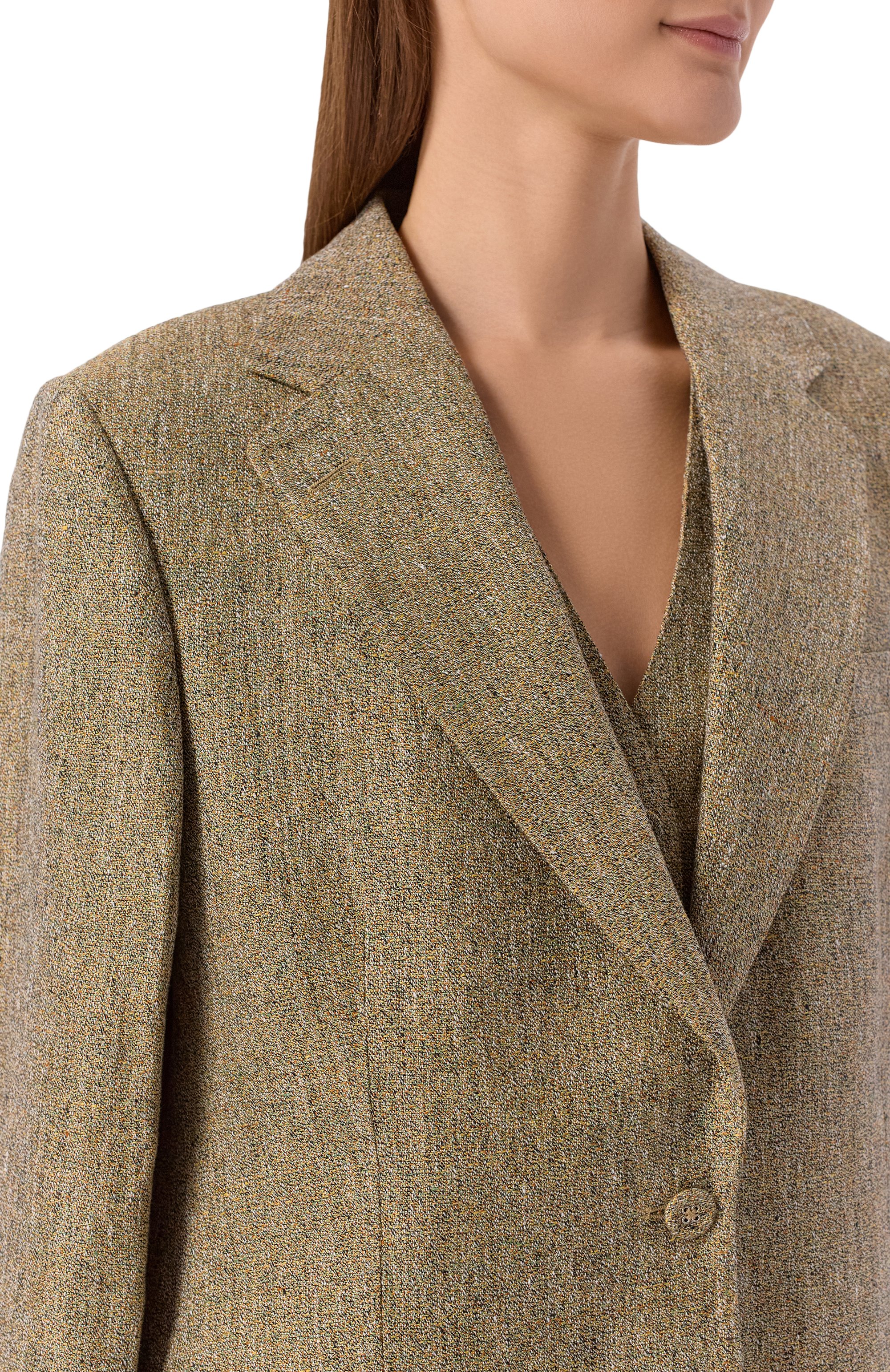 Льняной жакет OFFICINE GENERALE бежевого цвета по цене 84300 руб., арт. S26WTLG401, фото 5 Льняной жакет OFFICINE GENERALE, арт. S26WTLG401, фото 5