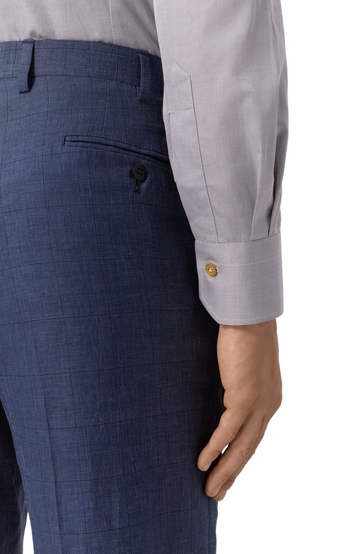Хлопковая сорочка Kiton UCCH0948806 Серый  UCCH0948806 Фото 5