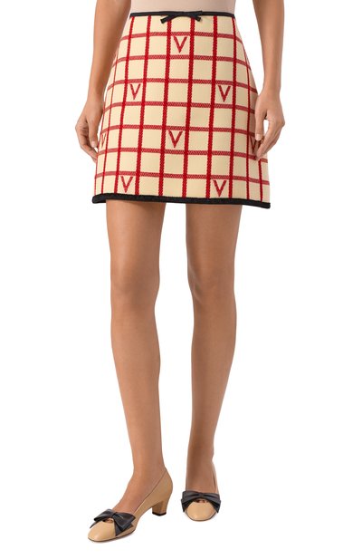Юбка из шерсти и хлопка VALENTINO, арт. 7B3RADJ4/9JN, фото 3