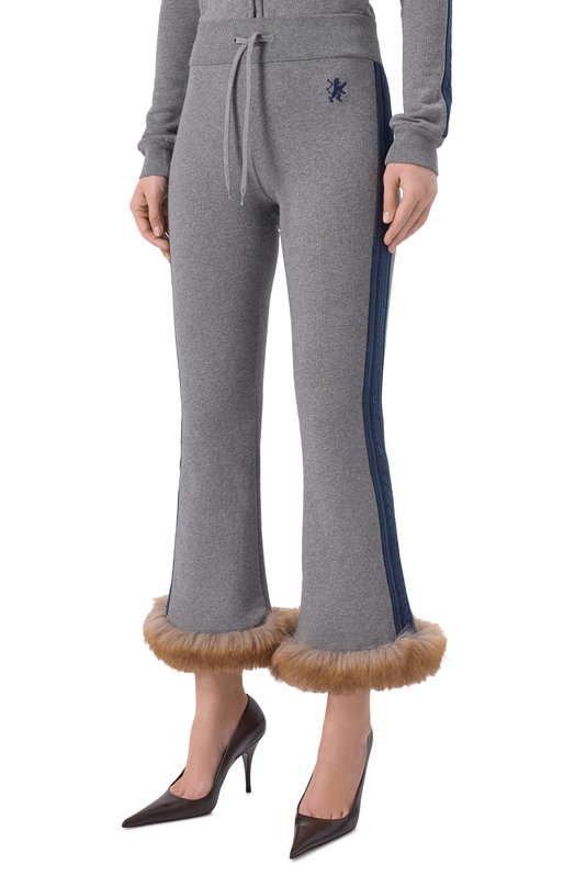 Хлопковые брюки Balenciaga 861376/TTVH3 Серый  861376/TTVH3 Фото 3