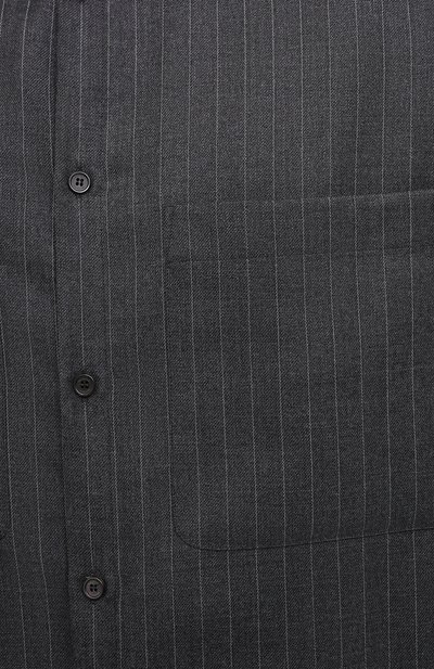 Шерстяная рубашка VALENTINO серого цвета по цене 119500 руб., арт. UV0ABF206QJ, фото 5 Шерстяная рубашка VALENTINO, арт. UV0ABF206QJ, фото 5