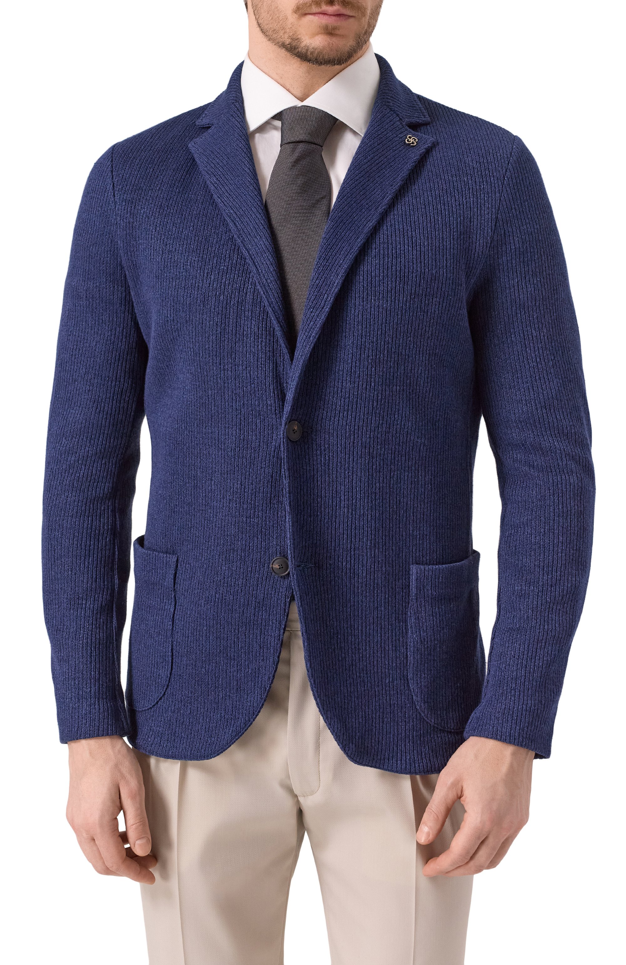 Пиджак изо льна и хлопка GRAN SASSO, арт. 57156/18652, фото 4