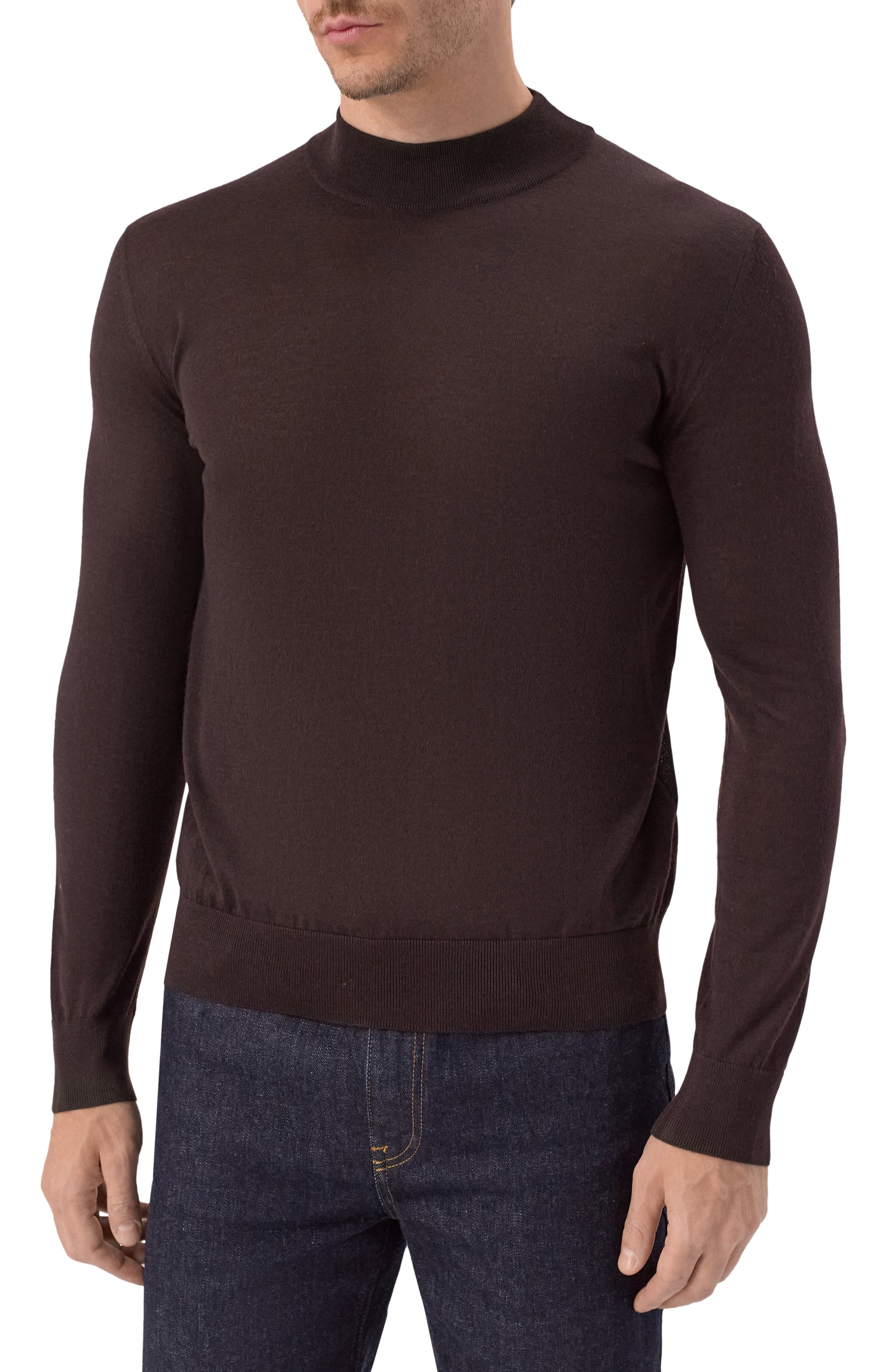 Водолазка из кашемира и шелка STEFANO RICCI темно-коричневого цвета по цене 123000 руб., арт. KE03500L10/E25345, фото 3 Водолазка из кашемира и шелка STEFANO RICCI, арт. KE03500L10/E25345, фото 3