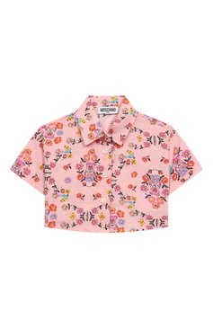 Детский комплект из рубашки и шорт MOSCHINO розового цвета, арт. HDG01E/LLB42/4-8 | Фото 2 (Рукава: Короткие; Материал внешний: Хлопок; Кросс-КТ: костюм; Тематический товар: Teddy Bear; Автоматизация состава: Проставлено; Автоматизация ТО: Проставлено; Ростовка одежда: 4 года | 104 см, 5 лет | 110 см, 6 лет | 116 см, 8 лет | 128 см)