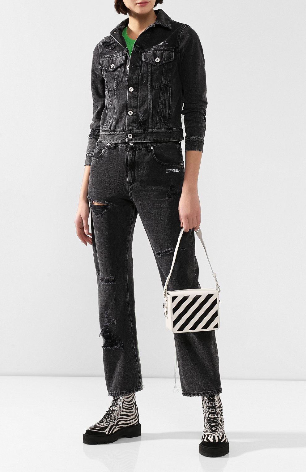Джинсовая куртка OFF-WHITE, арт. 0WYE012F197740637540, фото 2