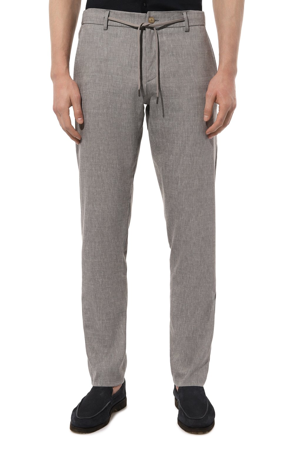 Брюки изо льна и шерсти CANALI светло-серого цвета по цене 63900 руб., арт. U1659/AE02571, фото 3 Брюки изо льна и шерсти CANALI, арт. U1659/AE02571, фото 3
