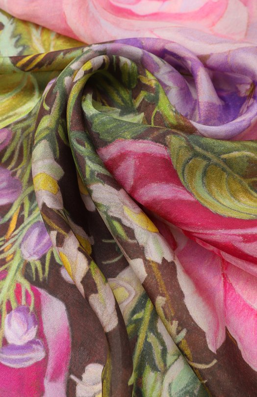 Шелковый платок Букет Gourji 91123837/5562172 Разноцветный  91123837/5562172 Фото 3