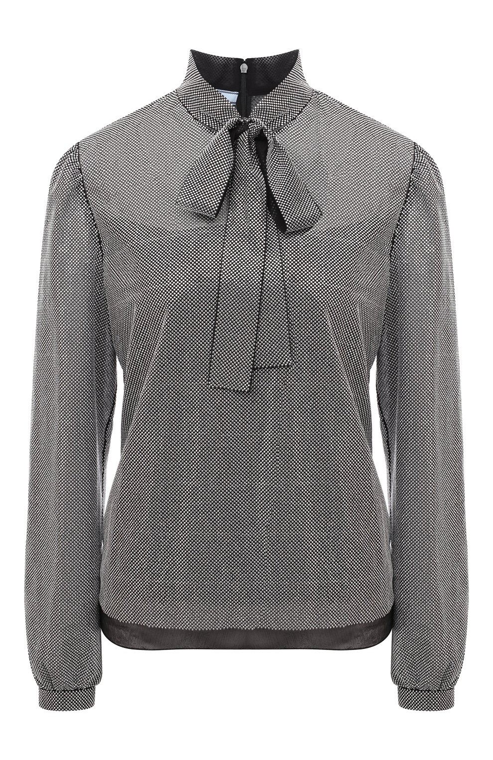 Шелковый топ с отделкой стразами PRADA, арт. P951IR-1Z4W-F0118-221, фото 1