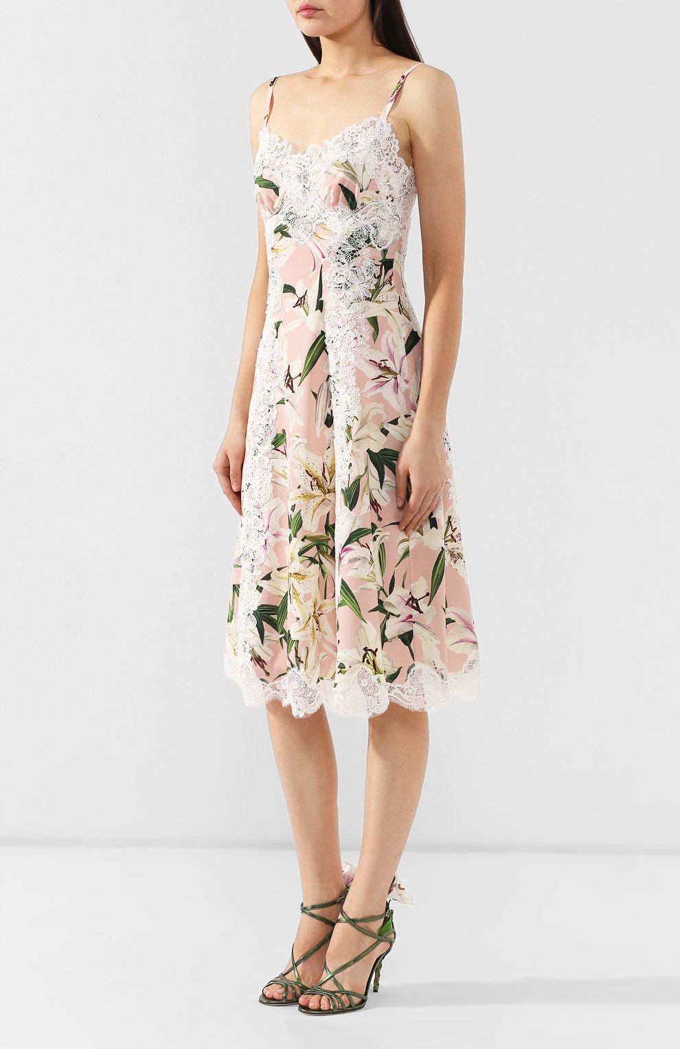 Платье с принтом DOLCE & GABBANA розового цвета по цене 246000 руб., арт. F6B3QT/FSAYV, фото 3 Платье с принтом DOLCE & GABBANA, арт. F6B3QT/FSAYV, фото 3