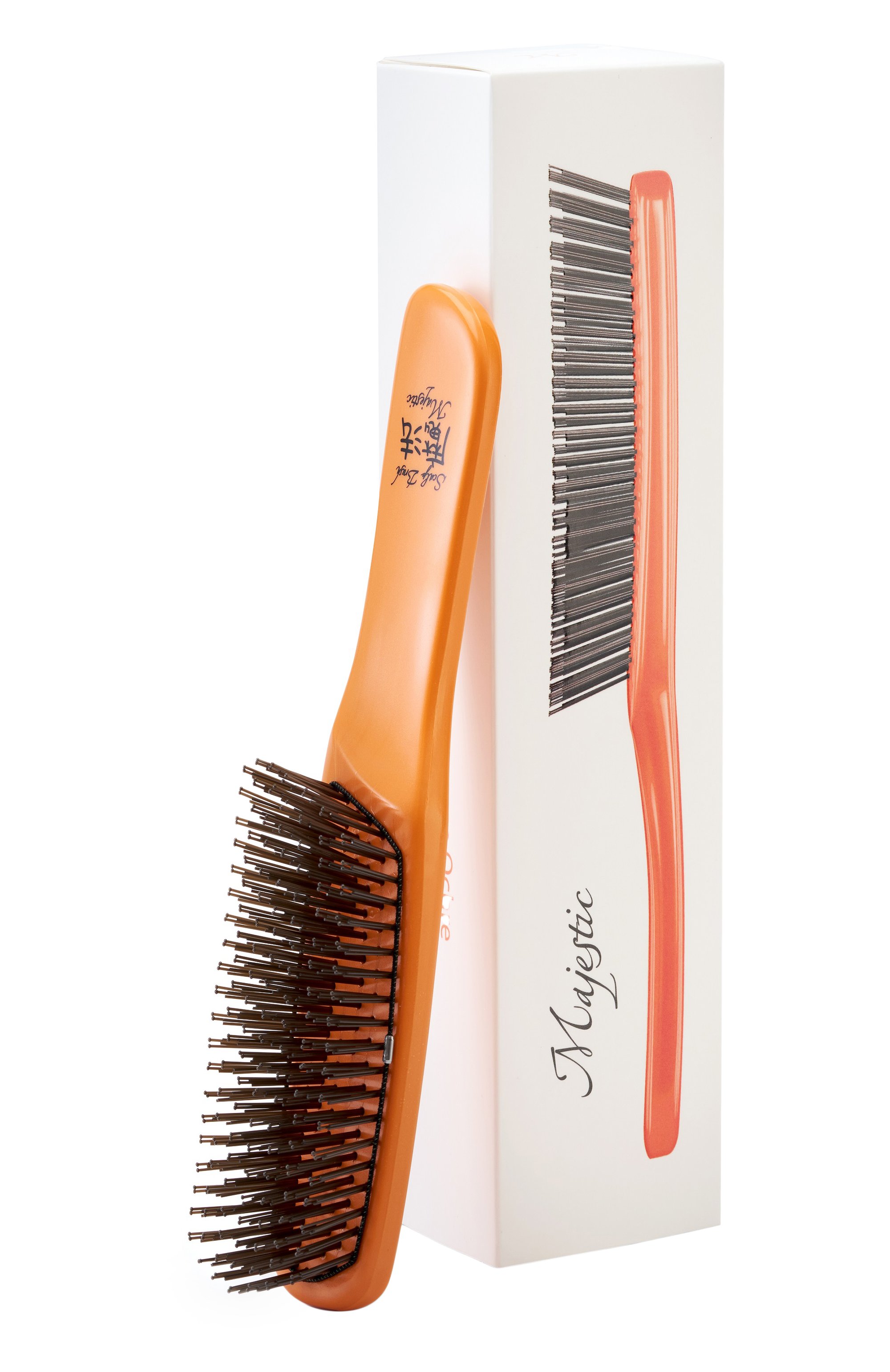 Расческа scalp brush 568 зубцов, оттенок японская охра MAJESTIC, арт. 4673748653126, фото 1