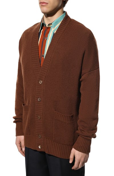 Кашемировый кардиган PRADA, арт. UMG109-1Z9F-F0005-221, фото 3