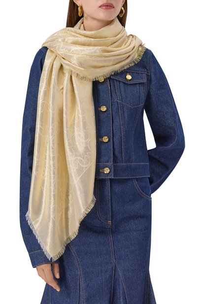 Шаль из шелка и шерсти ELIE SAAB, арт. SE1414J6110, фото 2