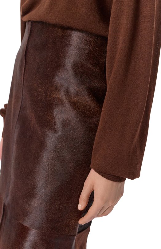 Юбка из шкуры теленка Co 3397ACHL-F25 Коричневый  3397ACHL-F25 Фото 5