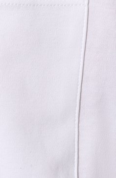 Женская хлопковая футболка PRADA белого цвета, арт. 3560A-240-F0009-212 | Фото 5 (Принт: Без принта; Рукава: Короткие; Материал сплава: Проставлено; Материал внешний: Хлопок; Стили: Спорт-шик; Женское Кросс-КТ: Футболка-одежда; Драгоценные камни: Проставлено; Длина (для топов): Укороченные)