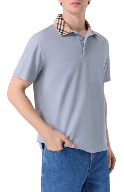 Хлопковое поло BURBERRY, арт. 8110944, фото 3