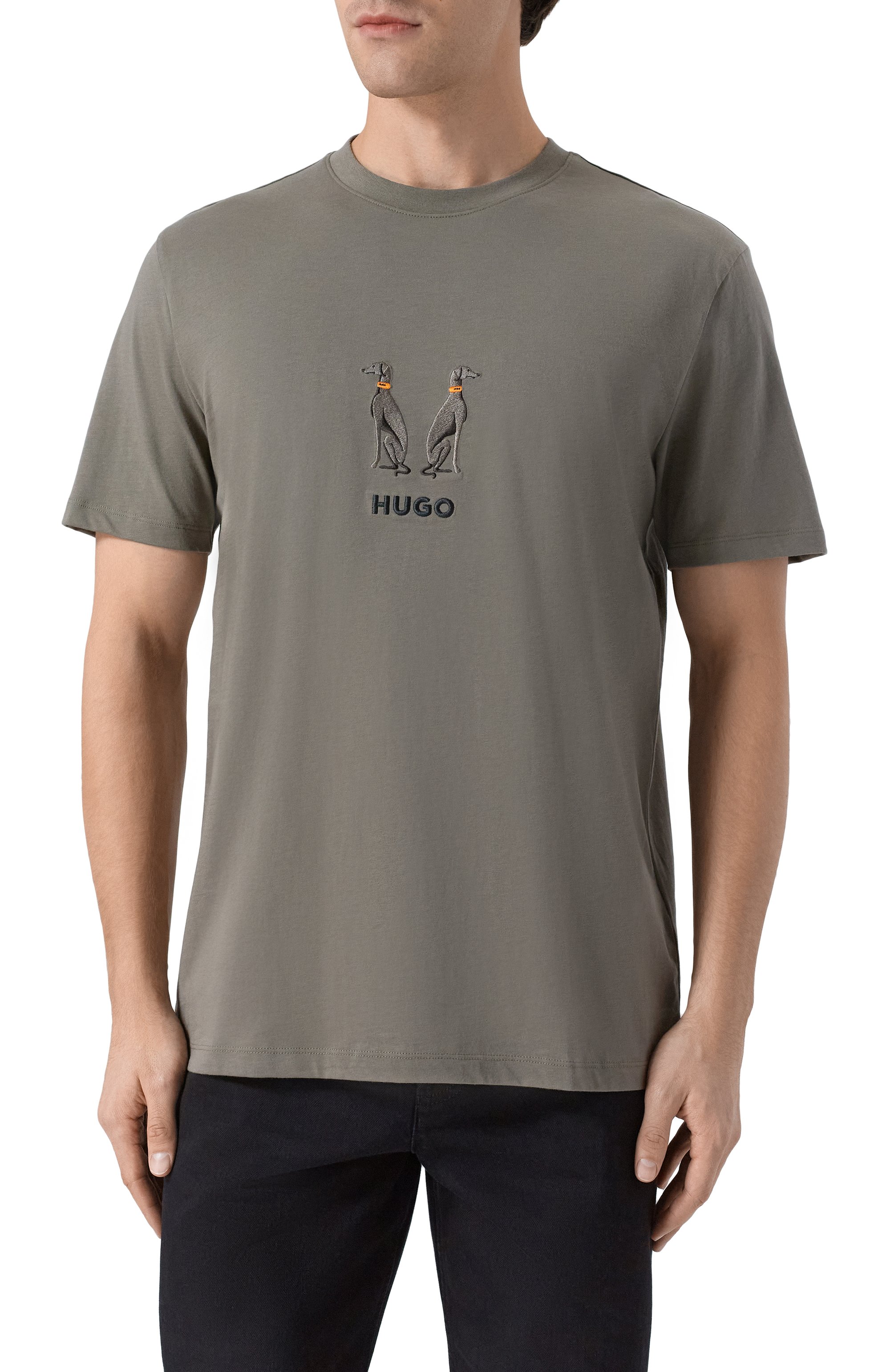 Хлопковая футболка HUGO, арт. 50549154, фото 3