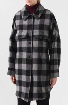 Женское пальто woolrich buffalo WOOLRICH разноцветного цвета, арт. WWCPS2774/UT1739 | Фото 3 (Рукава: Длинные; Рукава от горловины: Длинные; Материал внешний: Шерсть; 1-2-бортные: Однобортные; Длина (верхняя одежда): До середины бедра; Статус проверки: Проверена категория; Драгоценные камни: Проставлено; Материал сплава: Проставлено)