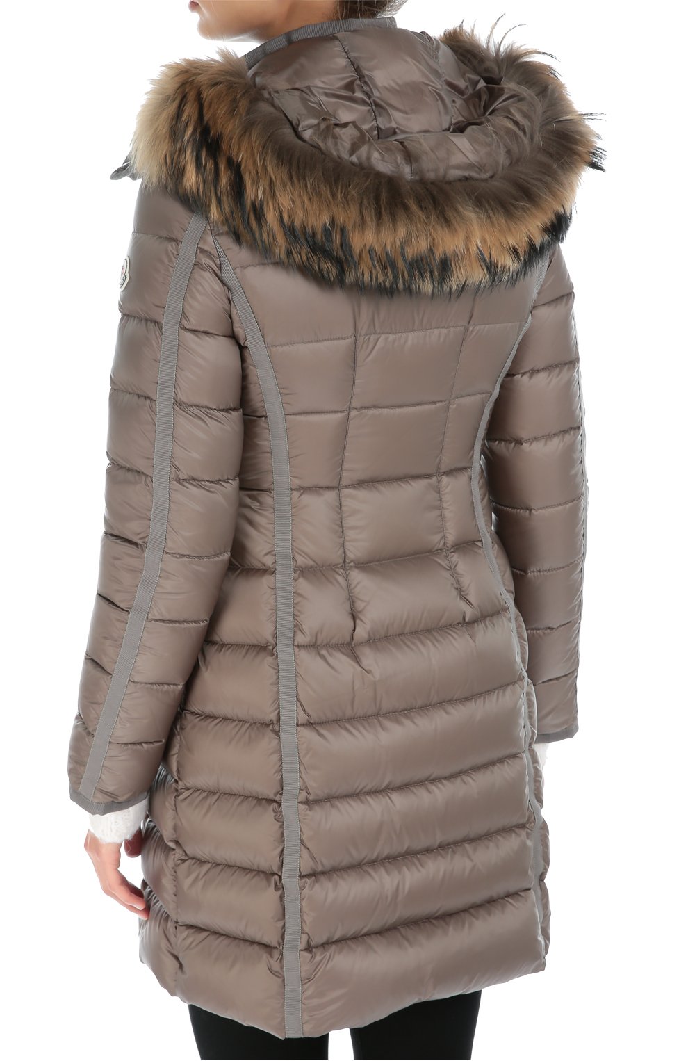 Приталенный стеганый пуховик с меховой отделкой капюшона MONCLER, арт. B2-093-49900-15-53048, фото 4
