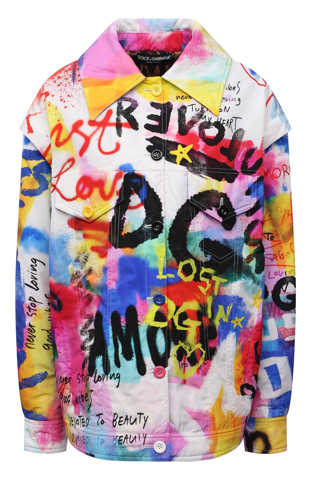 Женская разноцветная куртка DOLCE & GABBANA купить в интернет