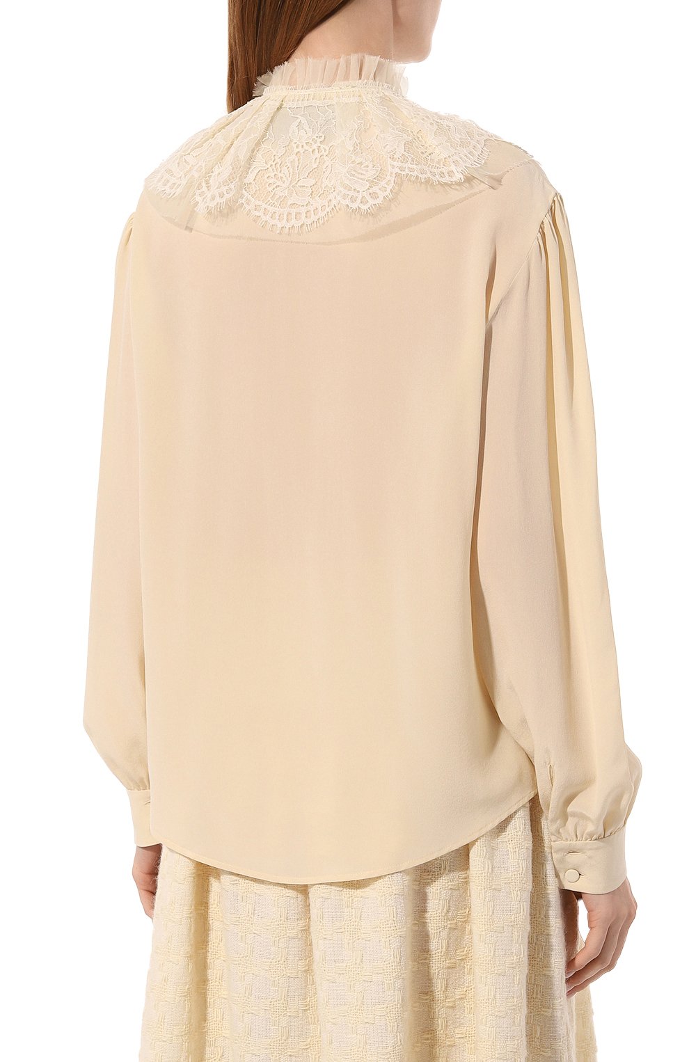 Шелковая блузка GUCCI, арт. 595155 ZAAOG, фото 4