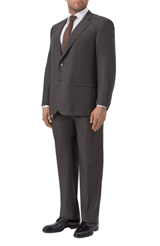 Шерстяной костюм Stefano Ricci S1SF432220/W0019T/60-62 Коричневый  S1SF432220/W0019T/60-62 Фото 2