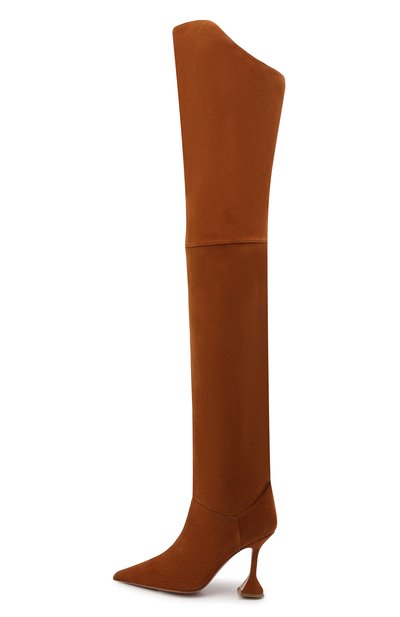 Замшевые ботфорты iman AMINA MUADDI, арт. IMANTIGHHIGH/SUEDE/CAMEL, фото 3