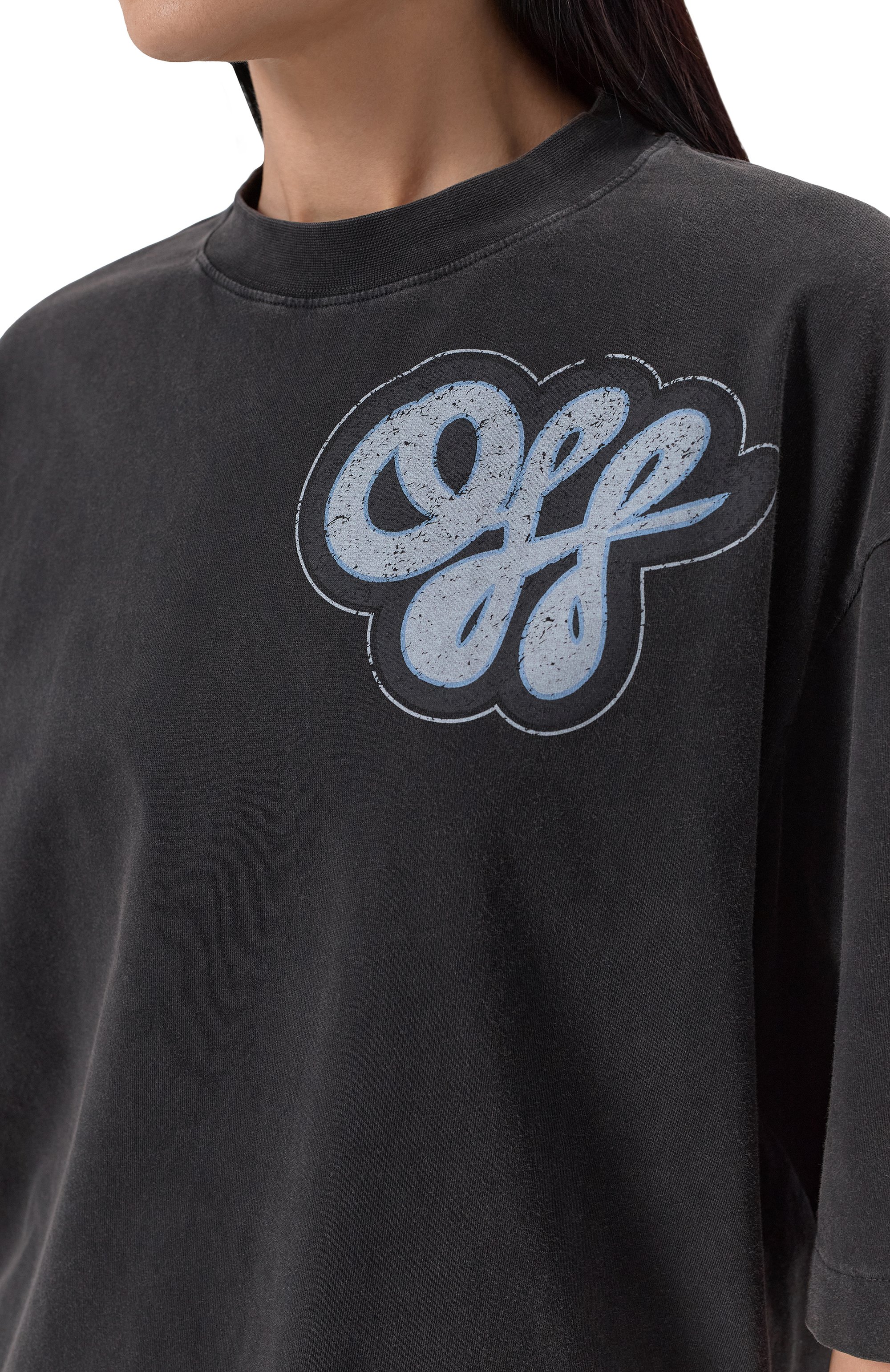 Хлопковая футболка OFF-WHITE черного цвета по цене 49950 руб., арт. 0WAA134S25JER0030742, фото 5 Хлопковая футболка OFF-WHITE, арт. 0WAA134S25JER0030742, фото 5