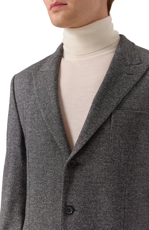 Пиджак из хлопка и шерсти Dolce & Gabbana G2VH2T/FC7AY Серый  G2VH2T/FC7AY Фото 5