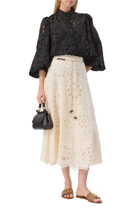 Кожаные шлепанцы Bianca Dolce & Gabbana CQ0619/AW576 Коричневый  CQ0619/AW576 Фото 2