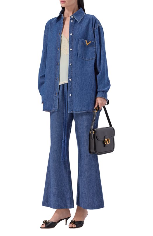 Джинсовая рубашка Valentino 8B3DB03K/9YA Синий  8B3DB03K/9YA Фото 2