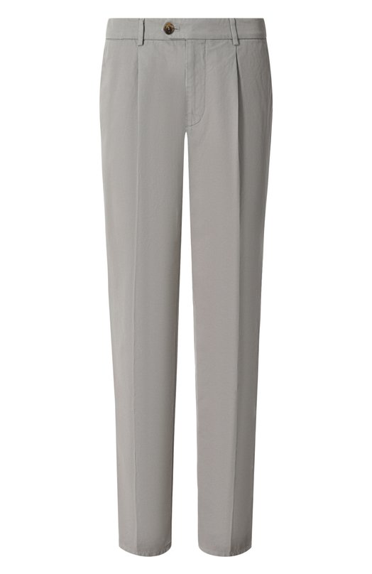 Хлопковые брюки Brunello Cucinelli M252DE1450 Серый M252DE1450