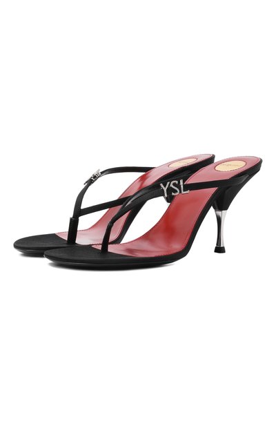 Женские атласные мюли jerry 80 SAINT LAURENT, арт. 869704/9QNA0
