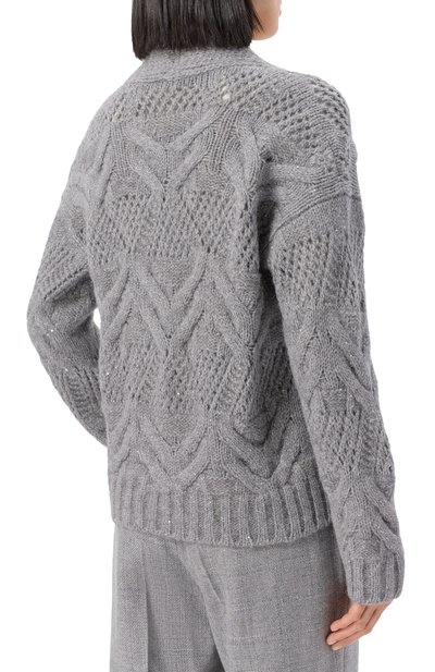 Кардиган из шерсти и кашемира GRAN SASSO серого цвета по цене 64700 руб., арт. 10232/33132, фото 4 Кардиган из шерсти и кашемира GRAN SASSO, арт. 10232/33132, фото 4