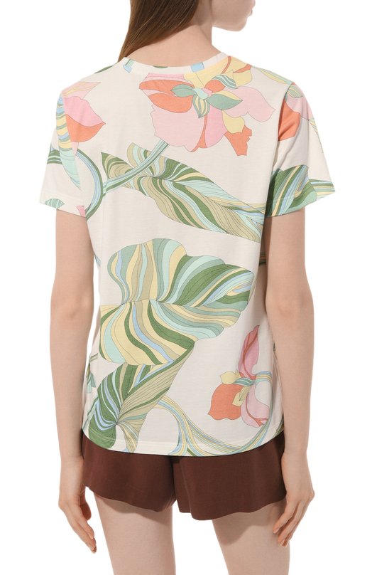 Хлопковая футболка Leonard Paris Кремовый, фото 4