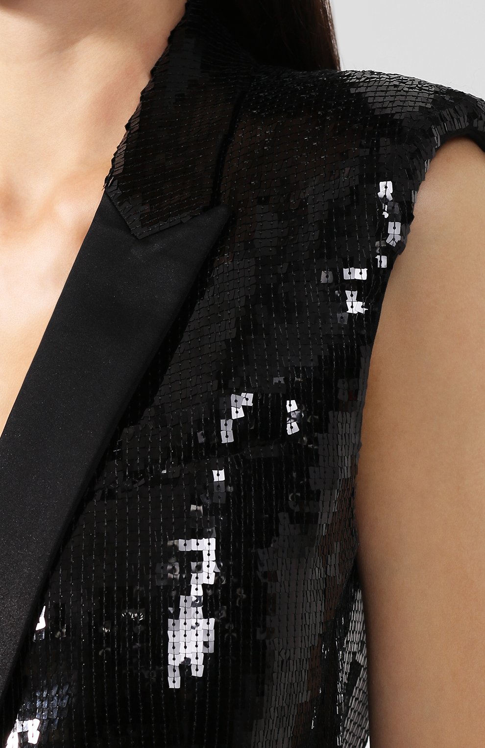 Комбинезон с отделкой пайетками SAINT LAURENT, арт. 514607/Y085W, фото 5
