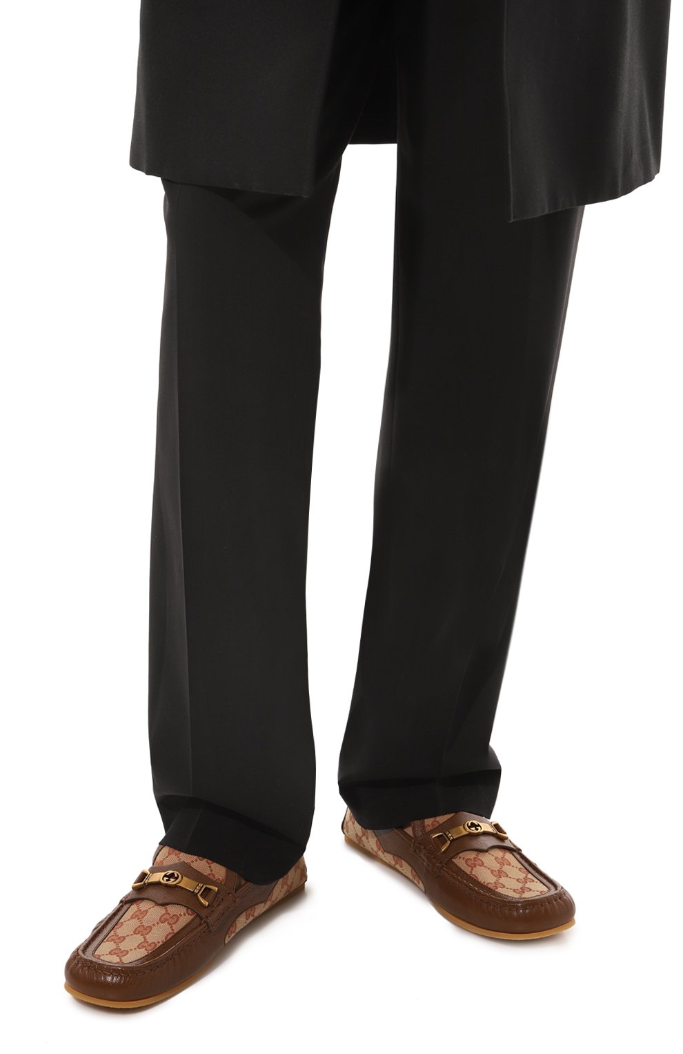 Комбинированные мокасины GUCCI, арт. 655519 1X020, фото 3