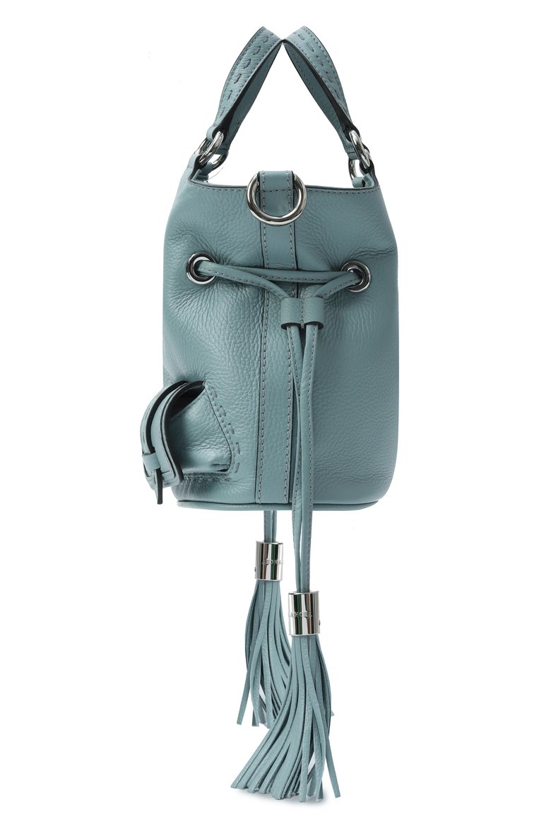 Женская сумка premier flirt small LANCEL голубого цвета, арт. A10109 | Фото 4 (Материал: Натуральная кожа; Автоматизация состава: Проставлено; Ремень/цепочка: На ремешке; Автоматизация ТО: Проставлено; Размер: small)