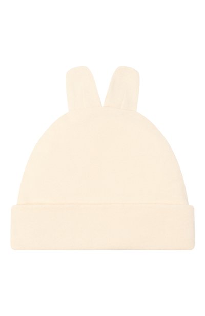 Хлопковая шапка EMPORIO ARMANI кремового цвета по цене 11200 руб., арт. EY000135/AF16395, фото 2 Хлопковая шапка EMPORIO ARMANI, арт. EY000135/AF16395, фото 2